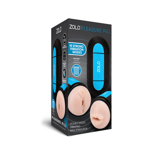 Zolo Pleasure Pill Double Ended Vibrating Masturbator - UABDSM