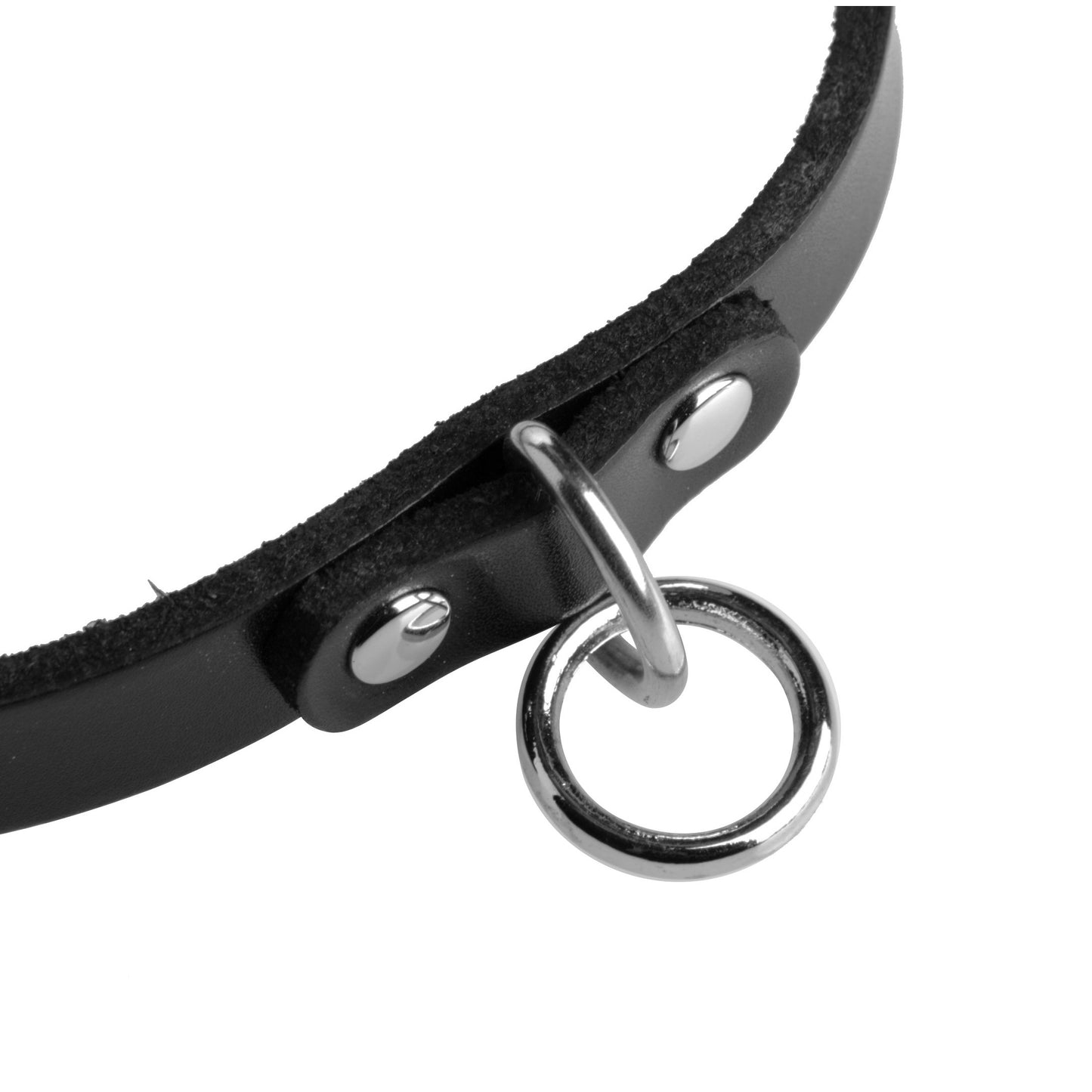 Unisex Leather Choker with O-Ring - SM - UABDSM