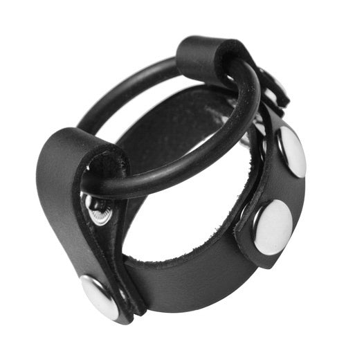 Leather Cock Ring Harness - UABDSM