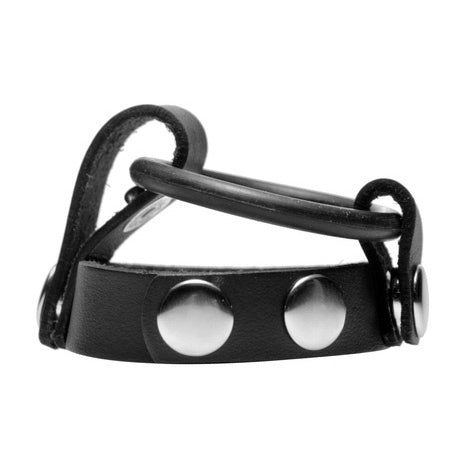 Leather Cock Ring Harness - UABDSM