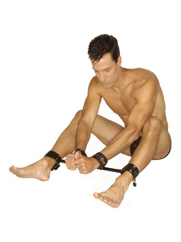 Strict Leather Locking Wrist And Ankle Spreader Bar - UABDSM