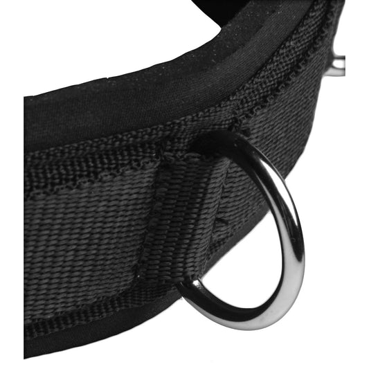 Neoprene Bondage Collar with D-Rings - UABDSM