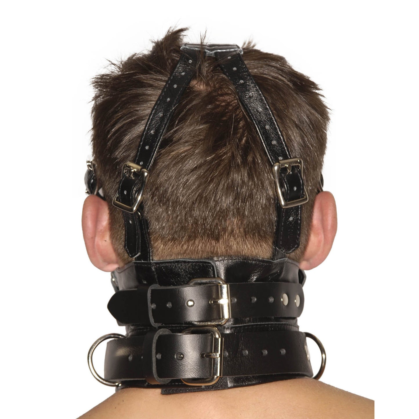 Strict Leather Premium Muzzle with Blindfold and Gags - UABDSM