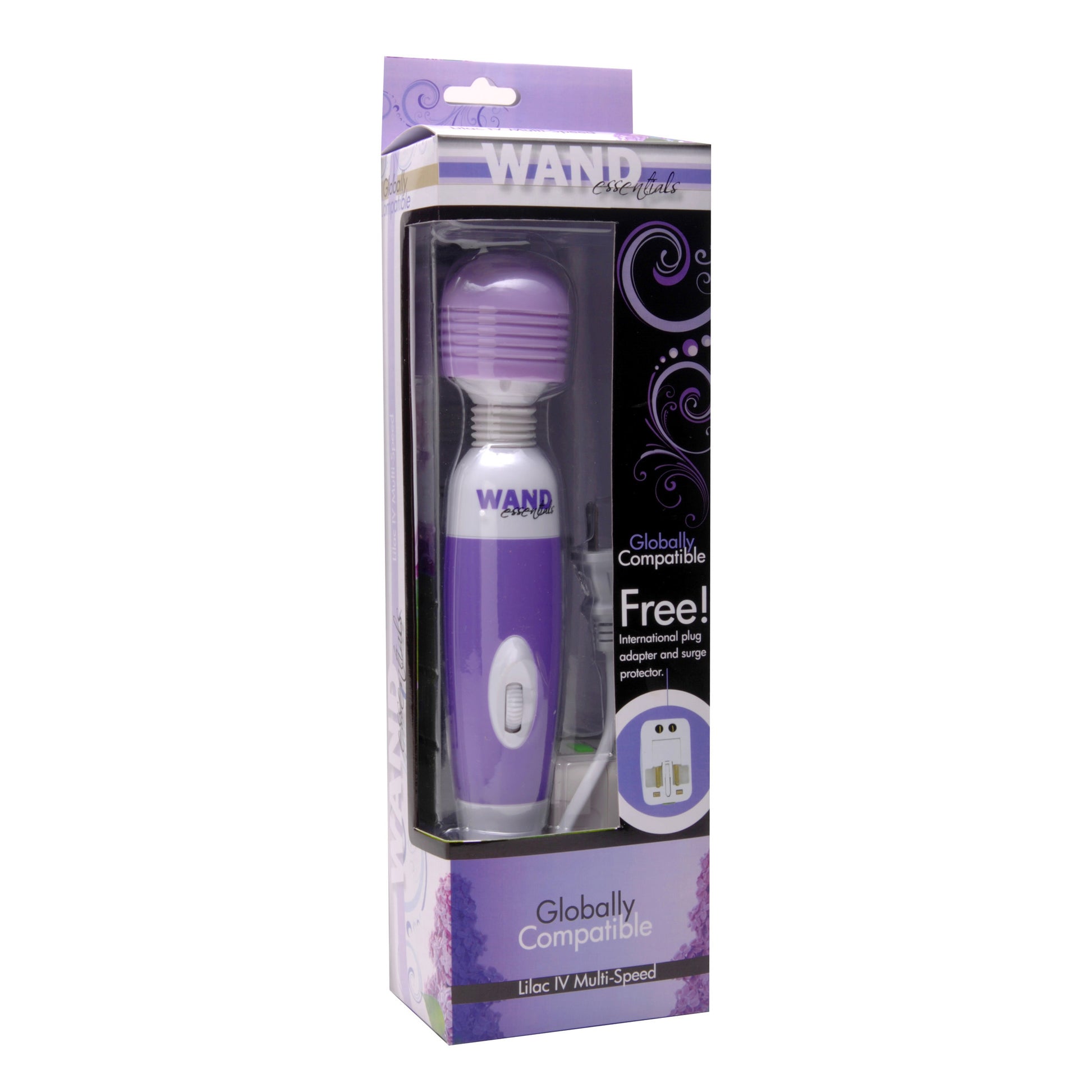 Lilac IV Multi Speed Globally Compatible Wand Massager - UABDSM