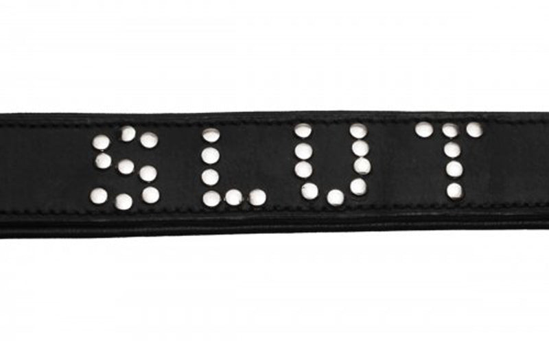 Studded Leather Slut Collar - UABDSM