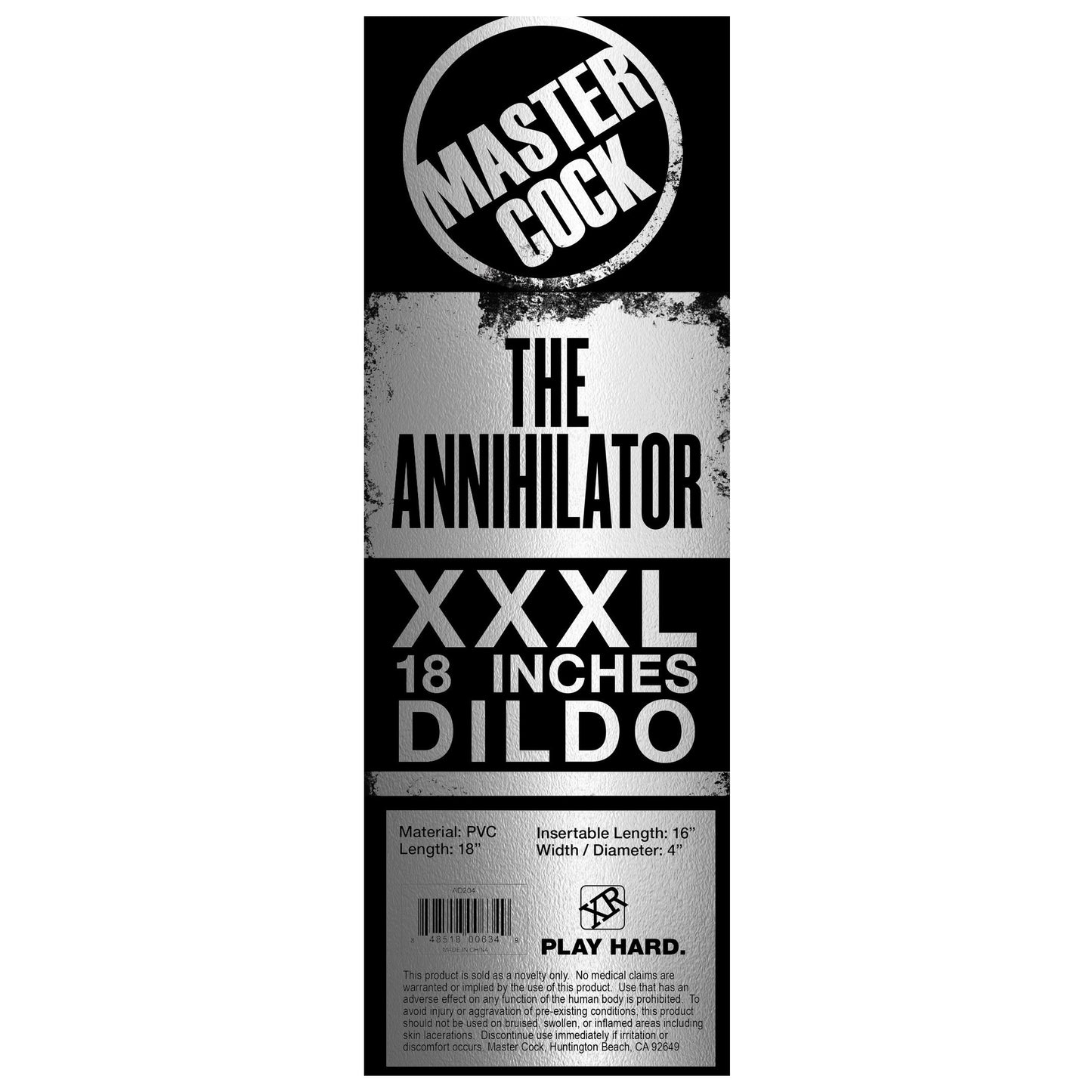 The Annihilator XXXL 18 Inch Dildo - UABDSM