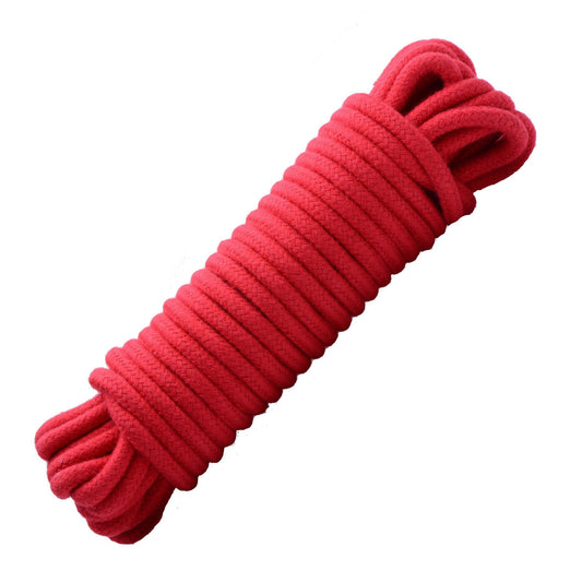 32 Foot Cotton Bondage Rope - Red - UABDSM