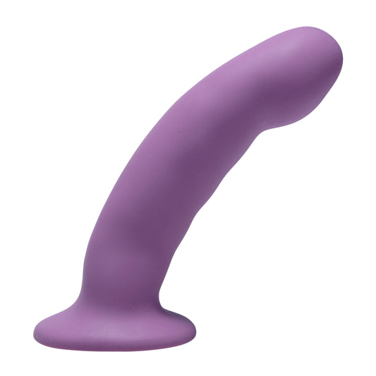 Curved Purple Silicone Strap On Harness Dildo - UABDSM