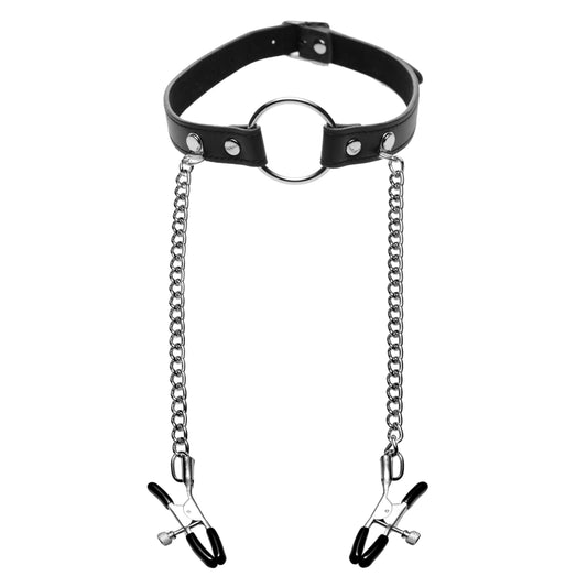 Seize O-Ring Gag with Nipple Clamps - UABDSM