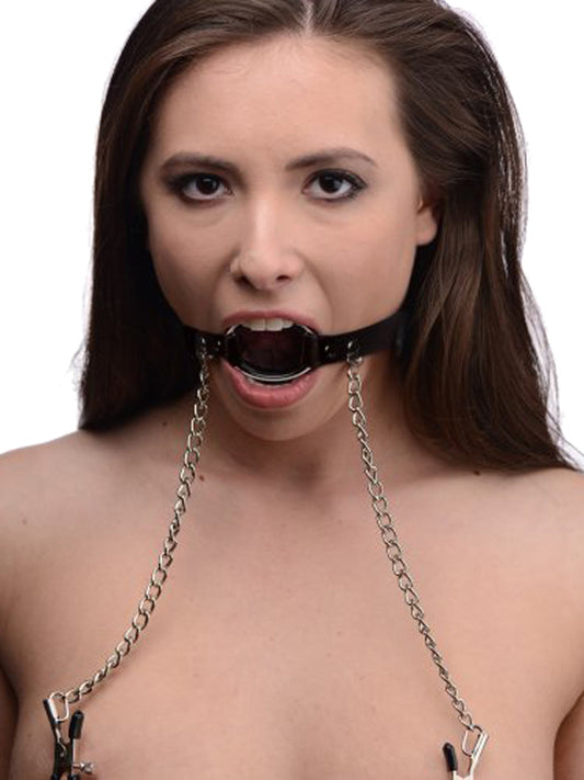 Seize O-Ring Gag With Nipple Clamps - UABDSM