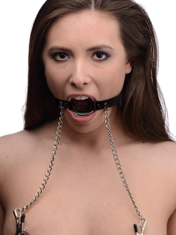 Seize O-Ring Gag With Nipple Clamps - UABDSM