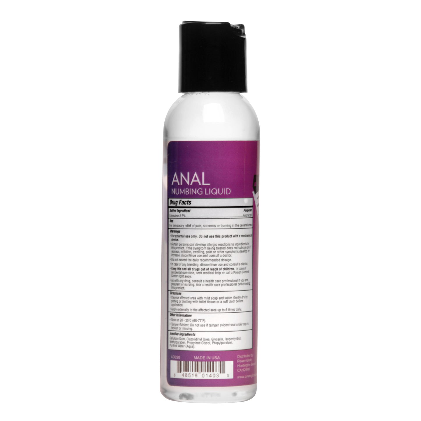 Power Glide Anal Numbing Personal Lubricant- 4 oz - UABDSM