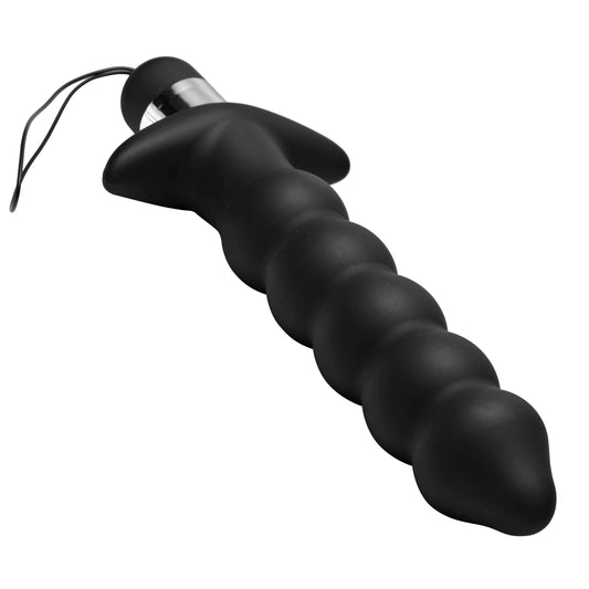 Wireless Black Vibrating Anal Beads with Remote - UABDSM