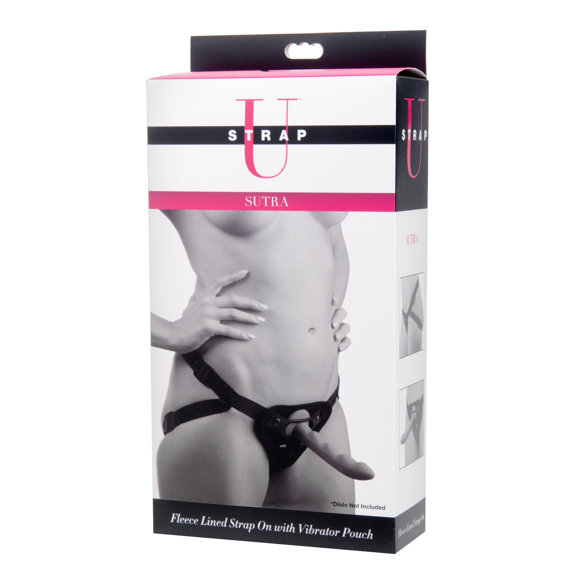 Sutra Fleece-Lined Strap On with Vibrator Pouch - UABDSM