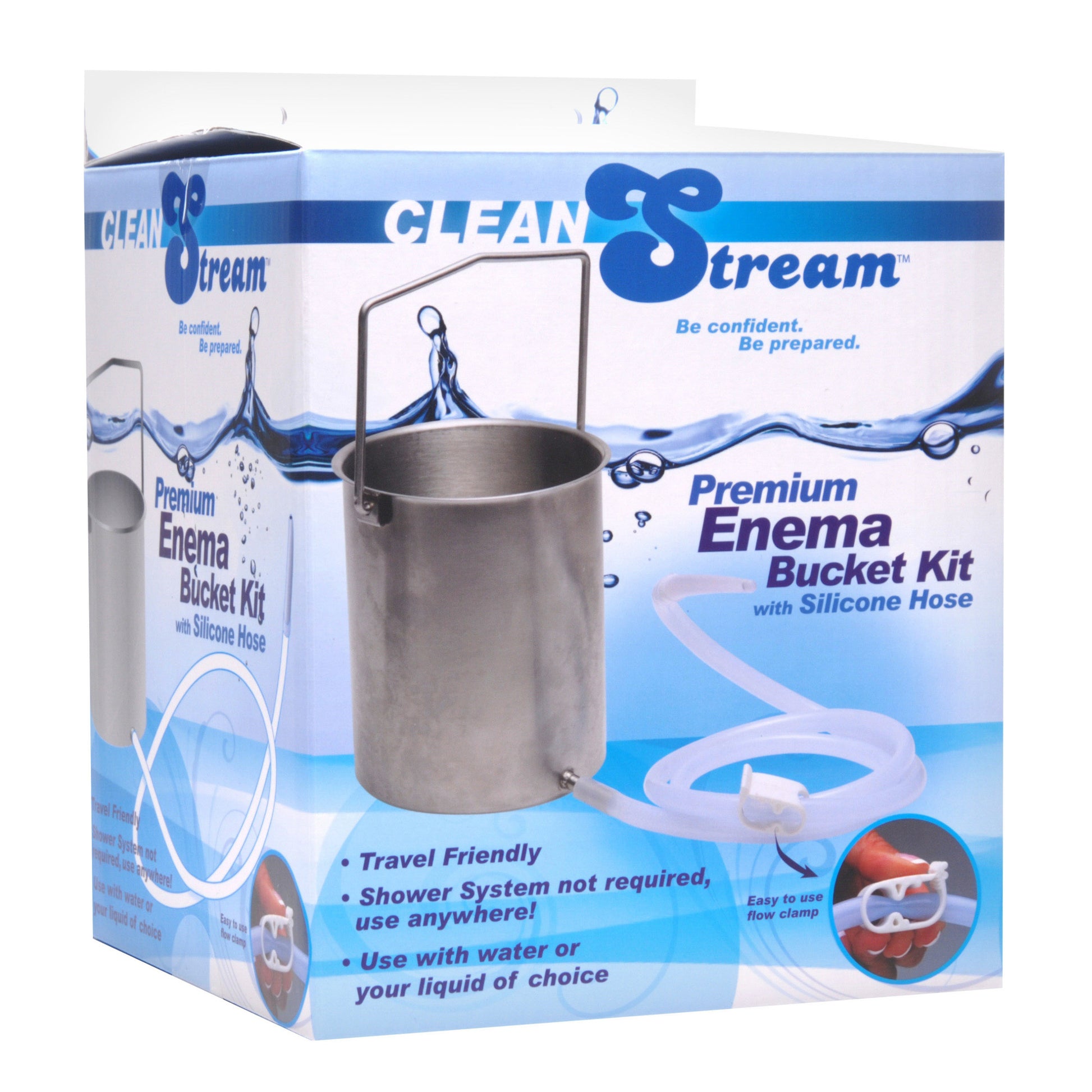 CleanStream Premium Enema Bucket Kit with Silicone Hose - UABDSM