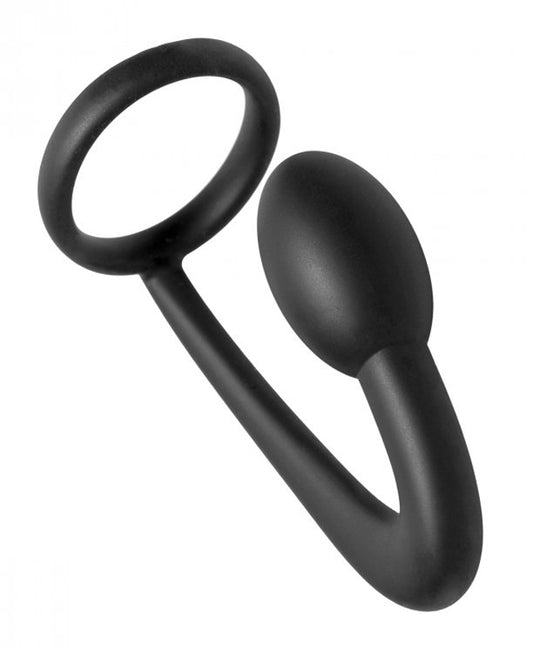 Prostatic Play Explorer Silicone Cock Ring And Prostate Plug - UABDSM