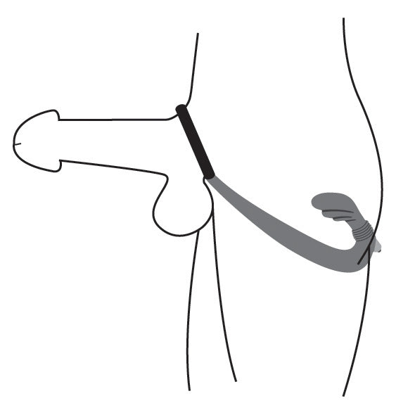Nova Silicone Cock Ring and Prostate Vibe - UABDSM