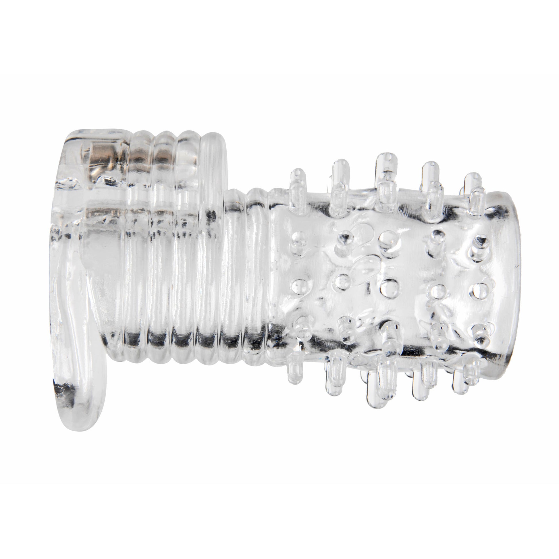 Clear Sensations Vibrating Textured Erection Sleeve - UABDSM