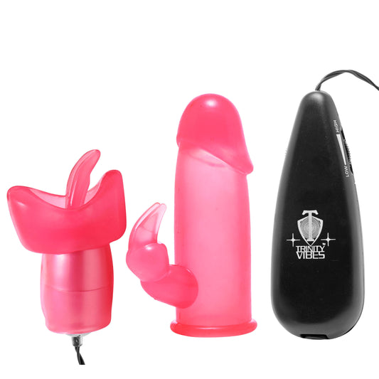 Luv Flicker Plus Vibrating Bullet with Attachments - UABDSM