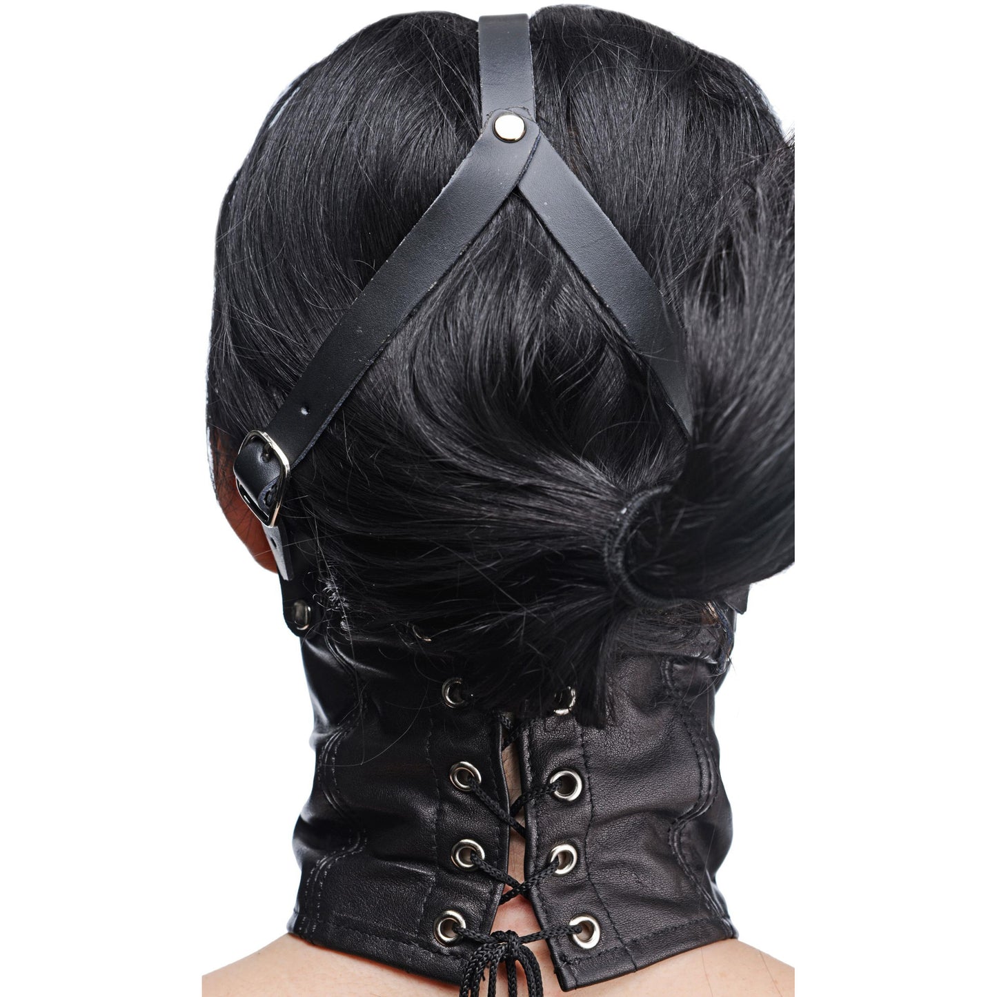 Leather Neck Corset Harness with Stuffer Gag - UABDSM
