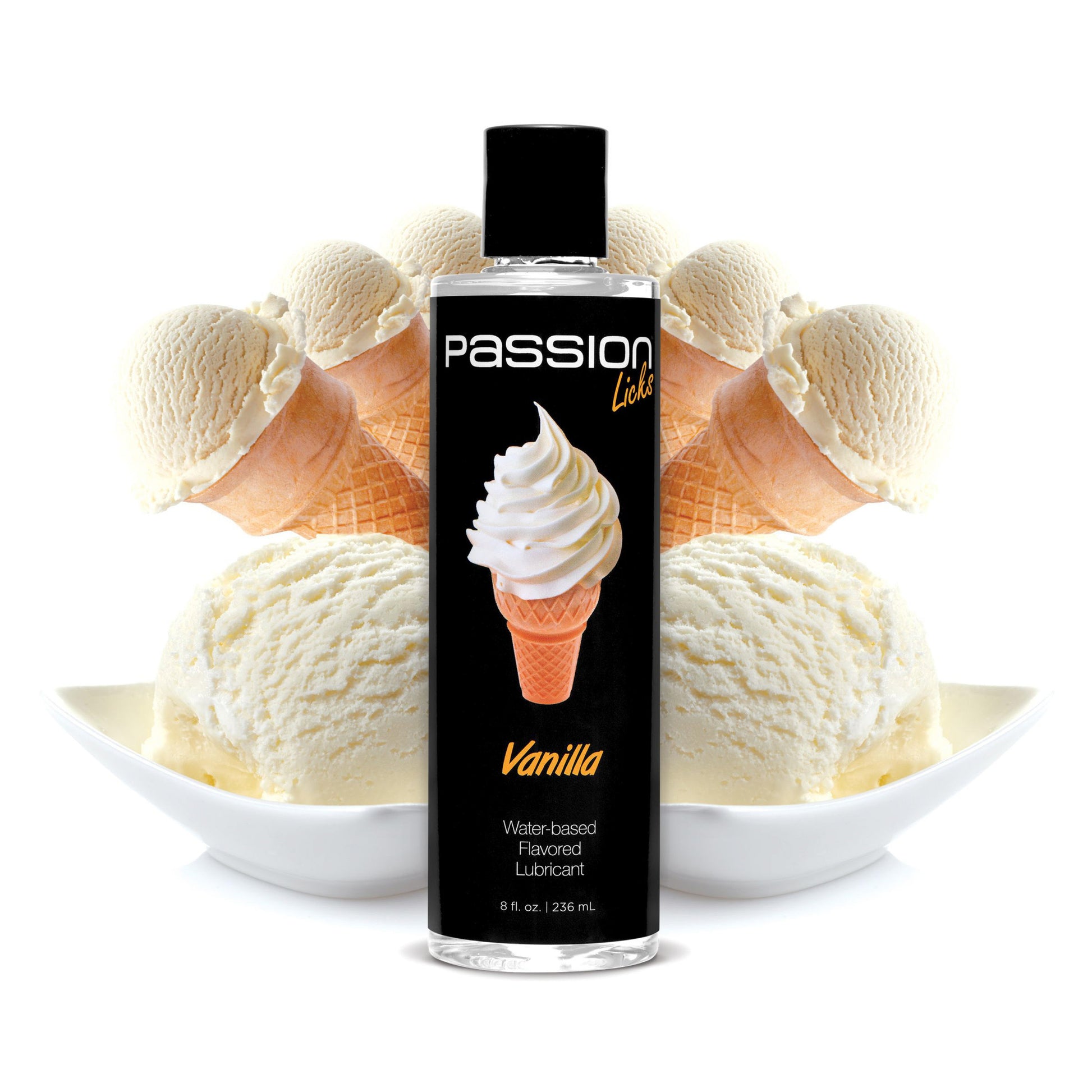 Passion Licks Vanilla Water Based Flavored Lubricant - 8 oz - UABDSM