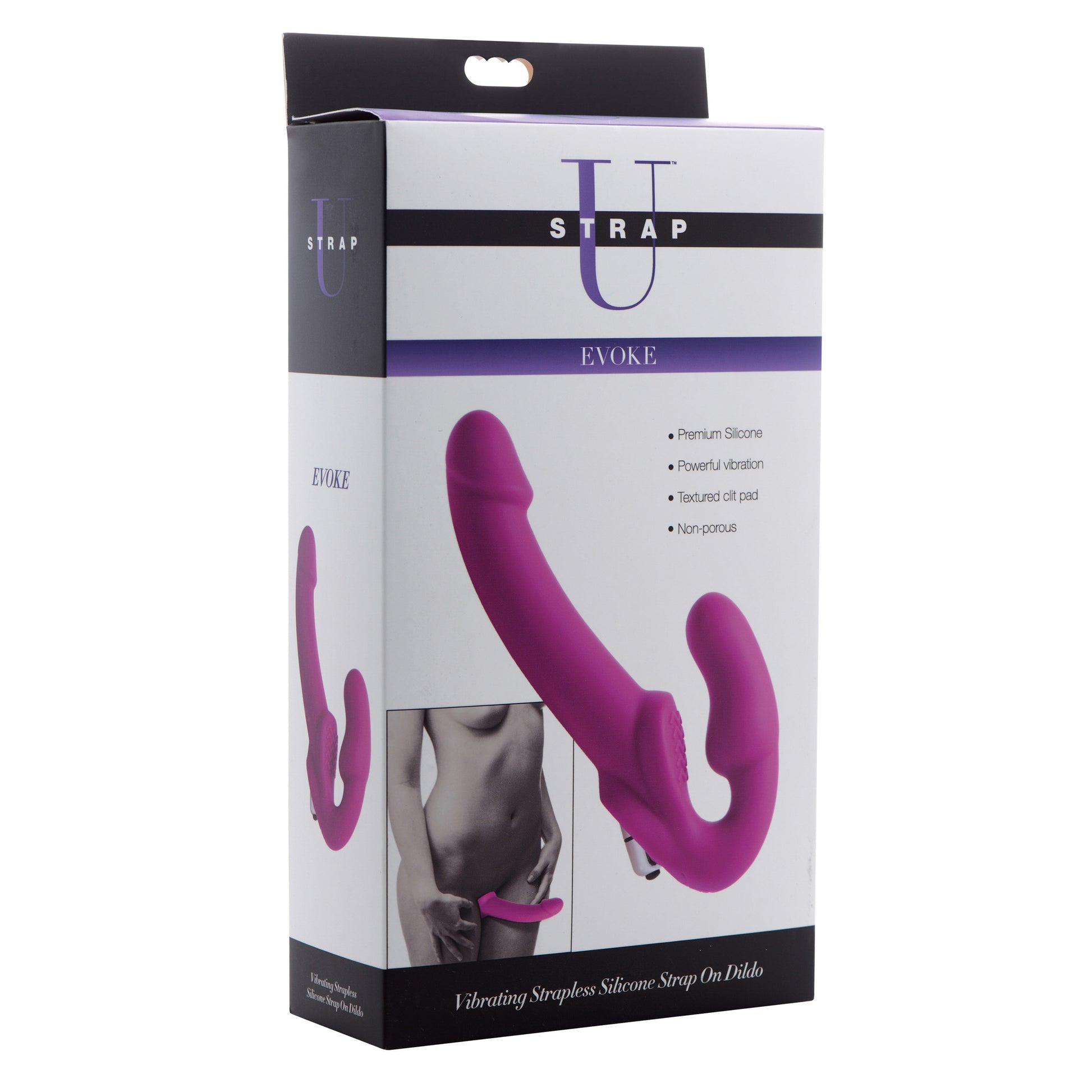 Evoke Vibrating Strapless Silicone Strap-on Dildo - UABDSM