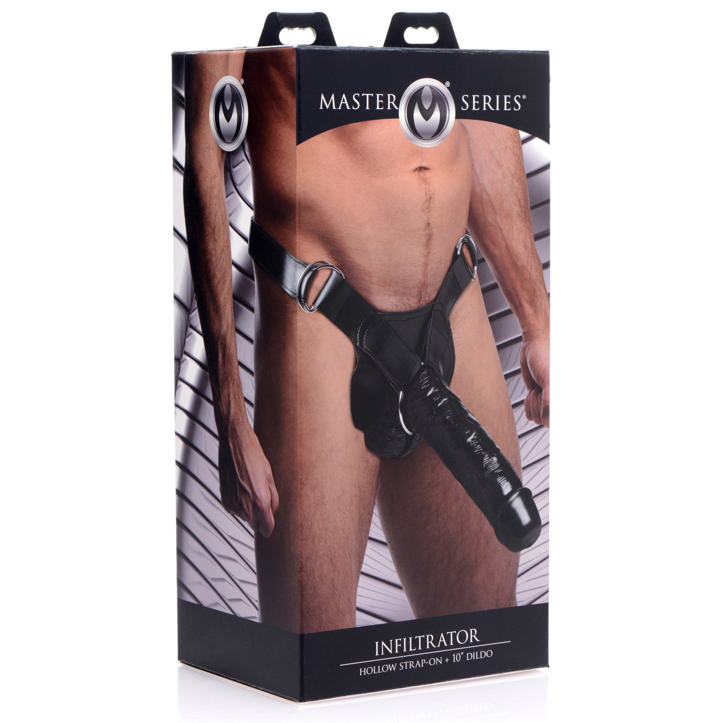 Infiltrator Hollow Strap-On with 10 Inch Dildo - UABDSM
