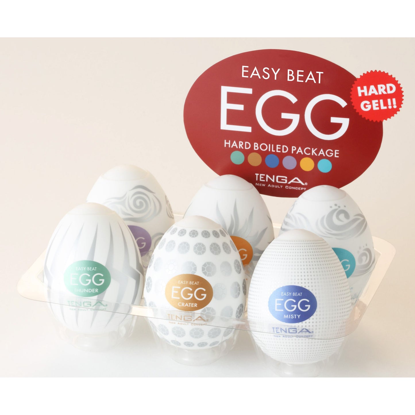 Easy Beat Egg Hard Boiled Masturbator Six Pack - UABDSM