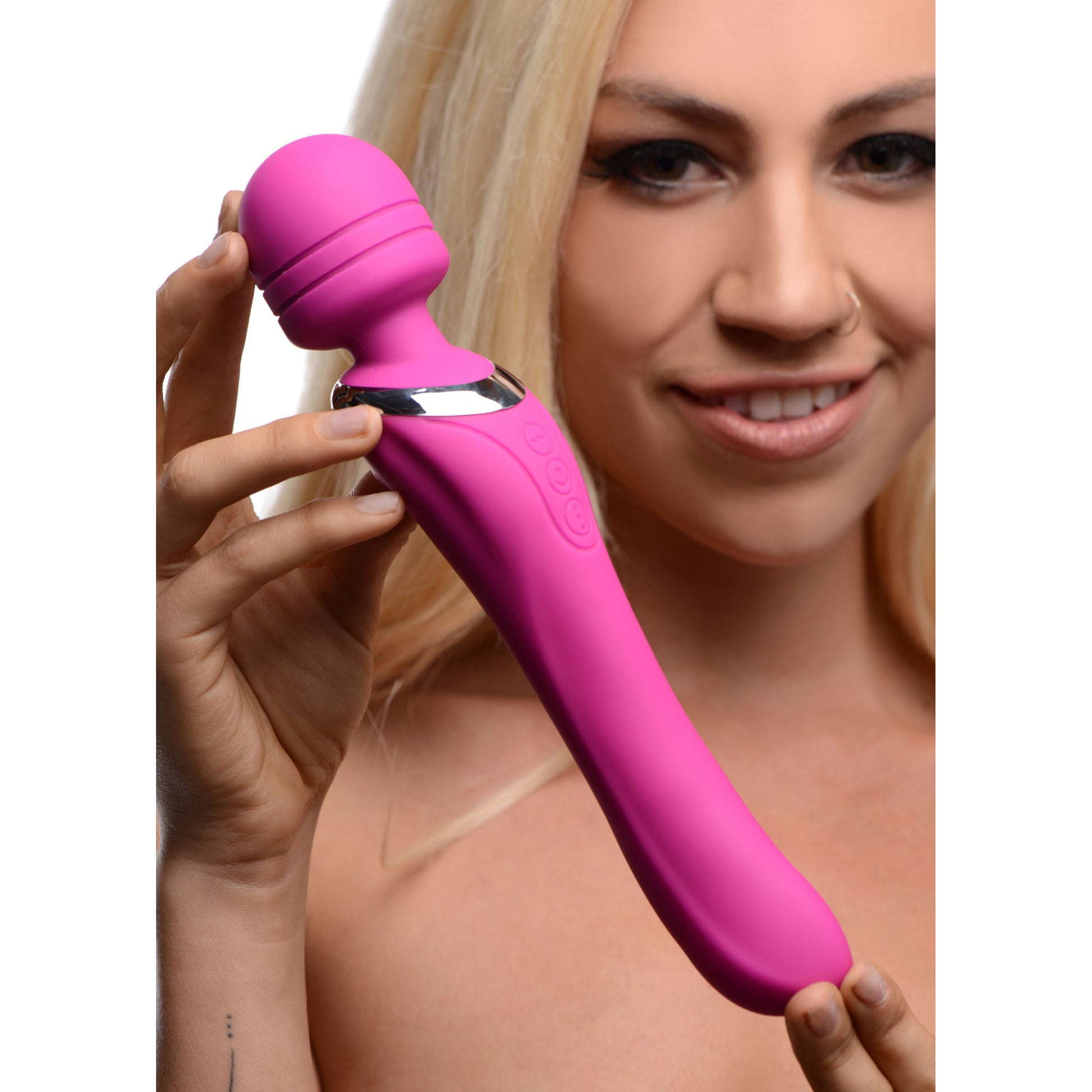 Whirling Wand 2 in 1 Silicone Dual Massage Wand - UABDSM