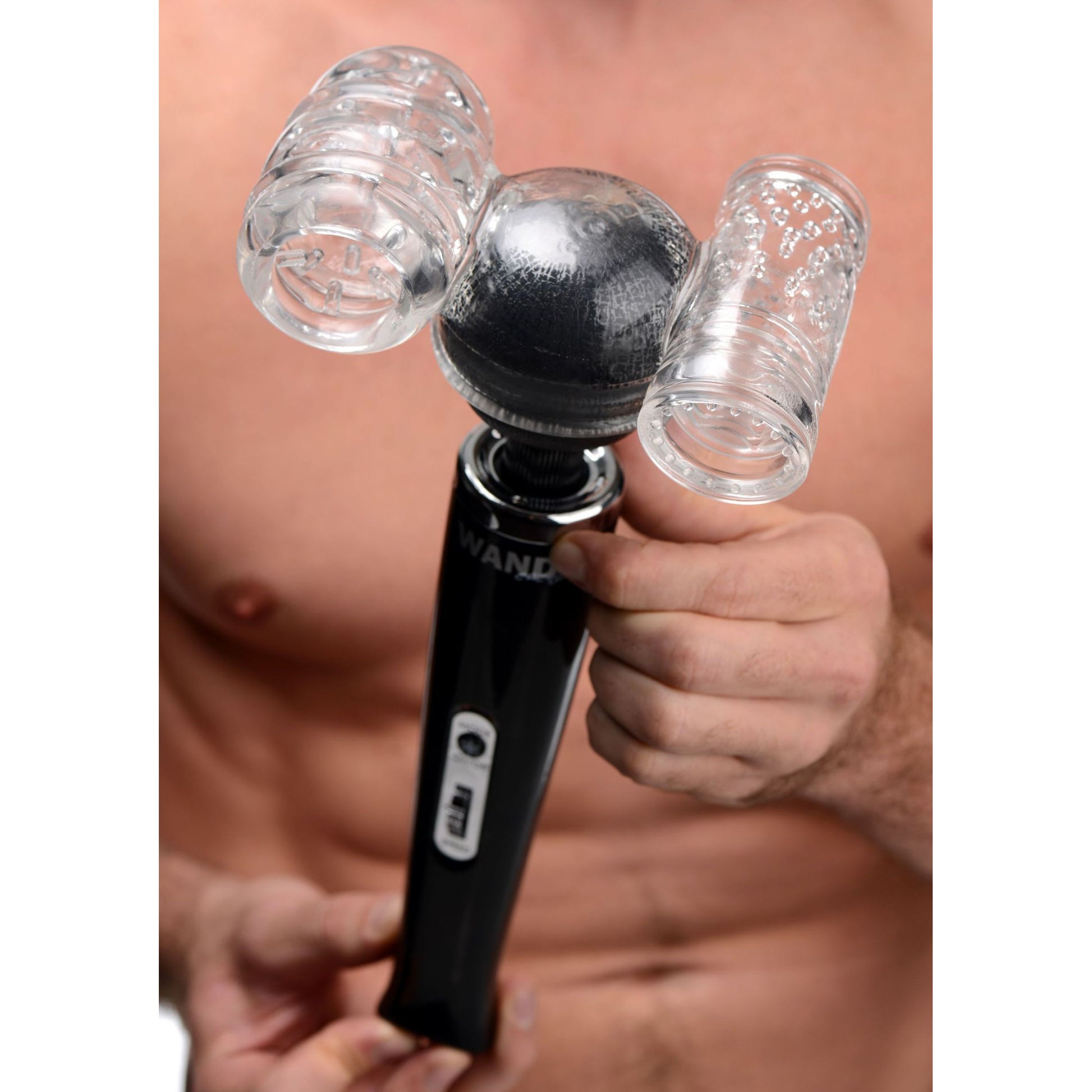 Twin Turbo Strokers 2 in 1 Wand Attachment for Men - UABDSM