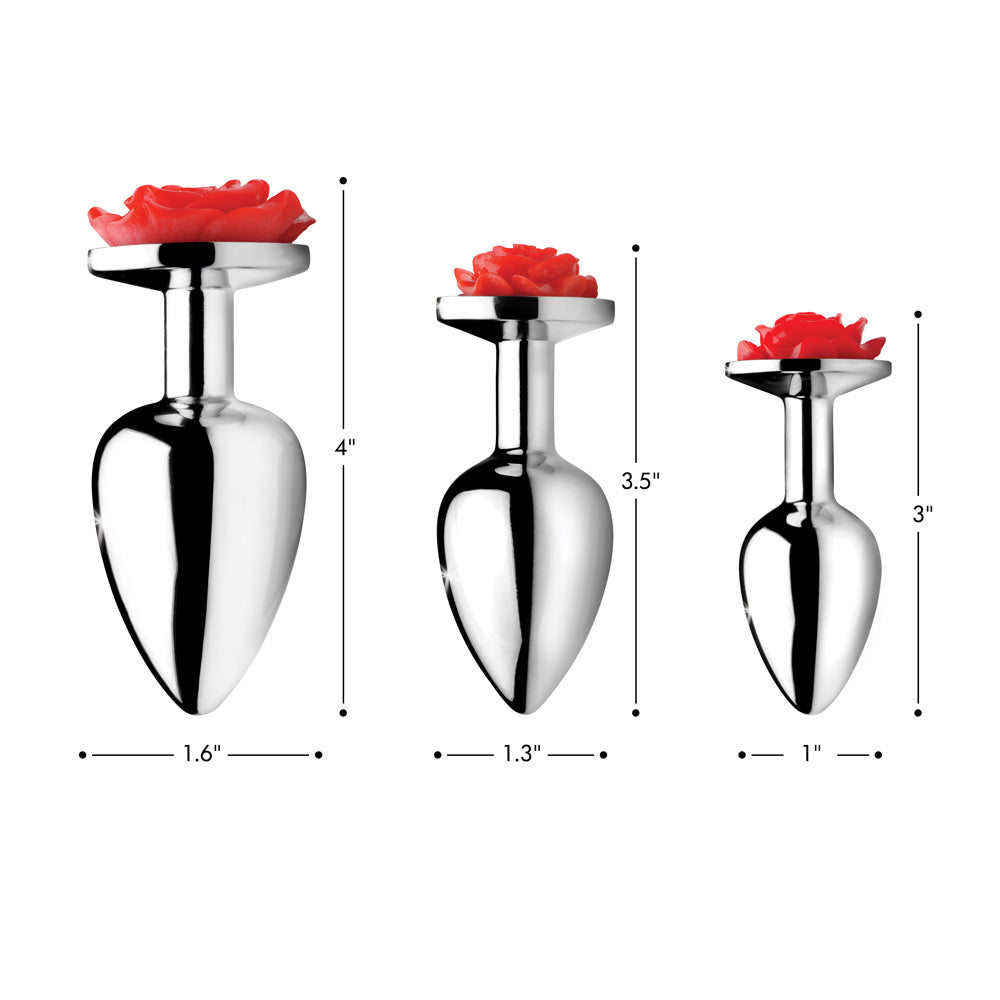 Red Rose Anal Plug- Small - UABDSM