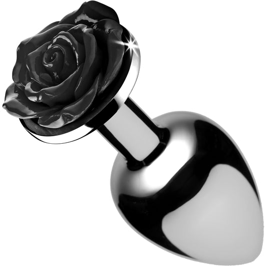 Black Rose Anal Plug- Large - UABDSM