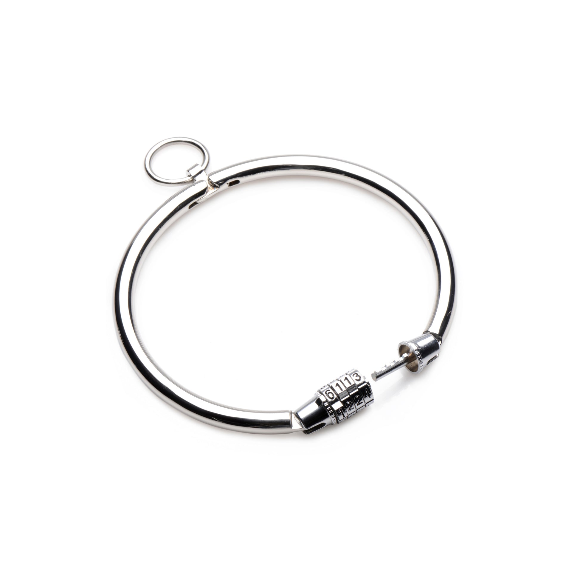 Stainless Steel Combination Lock Slave Collar - UABDSM