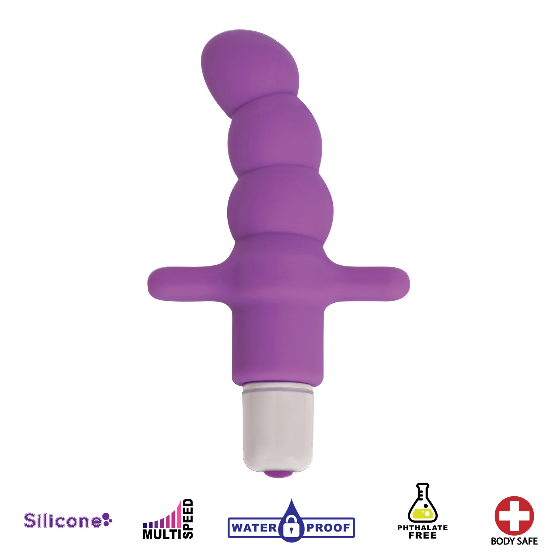 Desire Silicone Vibrating Anal Probe- Purple - UABDSM