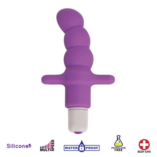 Desire Silicone Vibrating Anal Probe- Purple - UABDSM