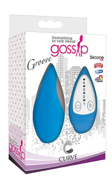 Groove Smooth Silicone Remote Vibe- Blue - UABDSM