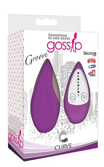 Groove Smooth Silicone Remote Vibe- Purple - UABDSM