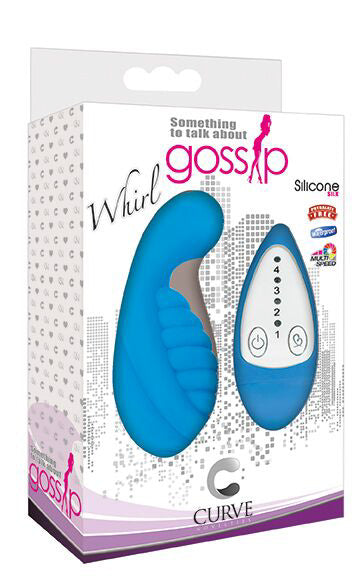 Whirl 4x Silicone Remote Vibe - Blue - UABDSM