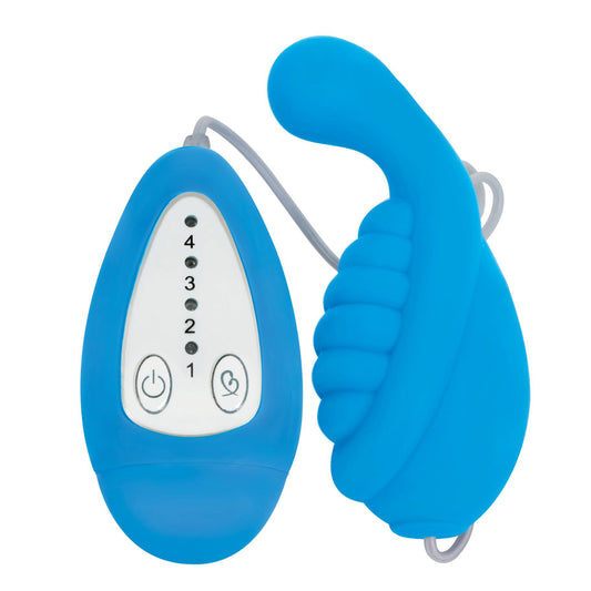 Whirl 4x Silicone Remote Vibe - Blue - UABDSM