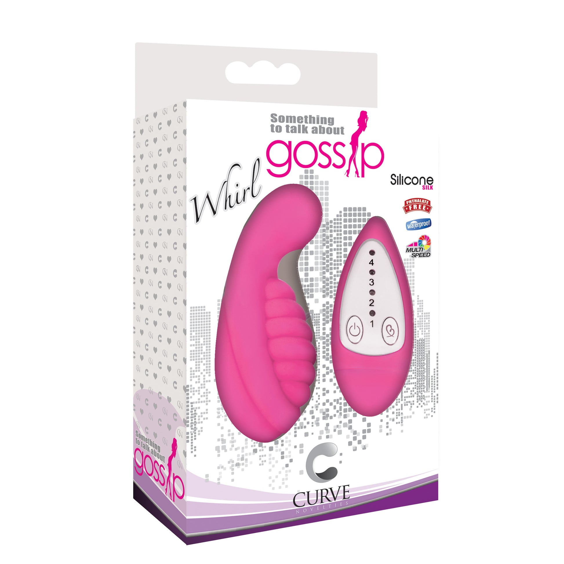 Whirl 4x Silicone Remote Vibe - Pink - UABDSM