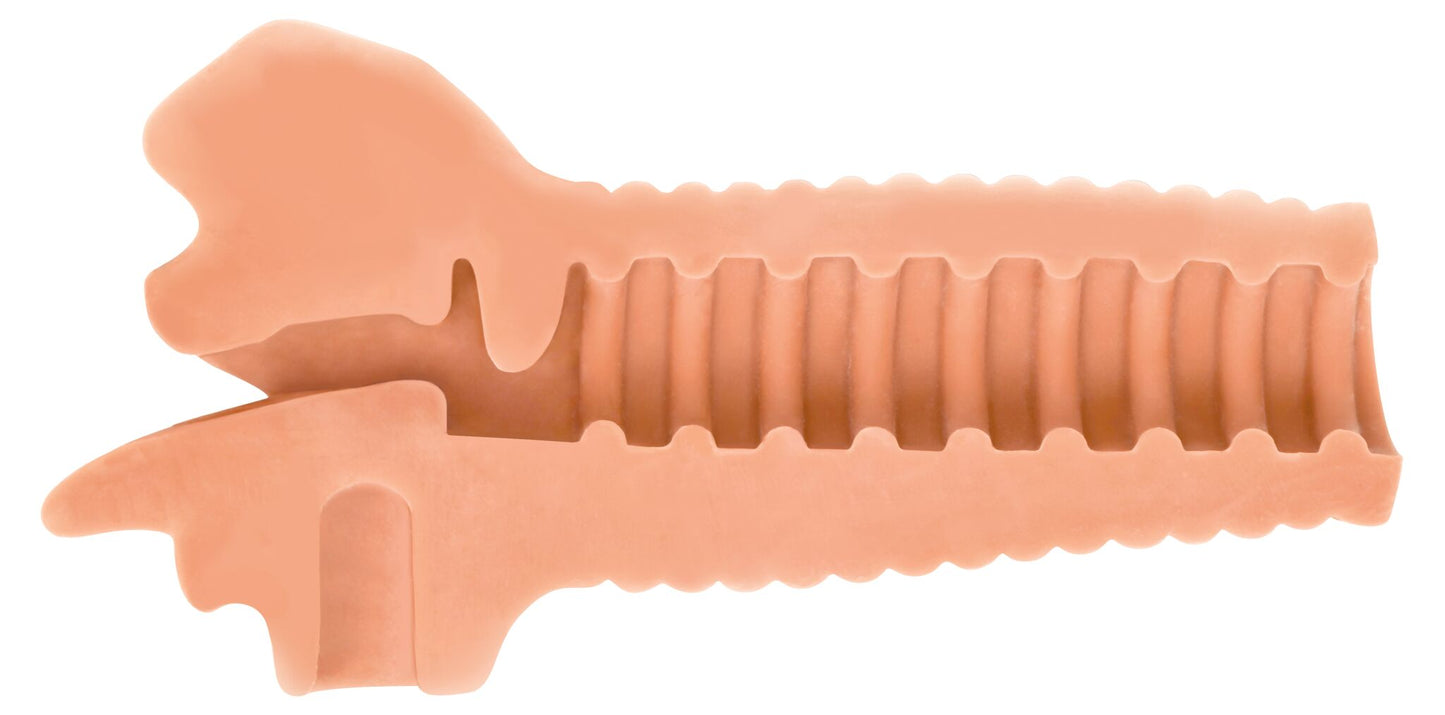 Mistress Courtney Vibrating Mouth Stroker- Flesh - UABDSM