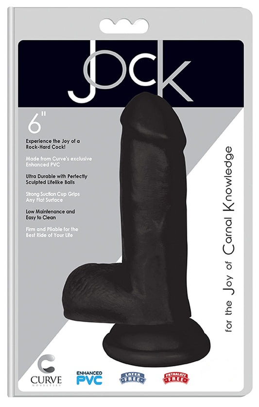 JOCK 6 Inch Dong with Balls Black - UABDSM