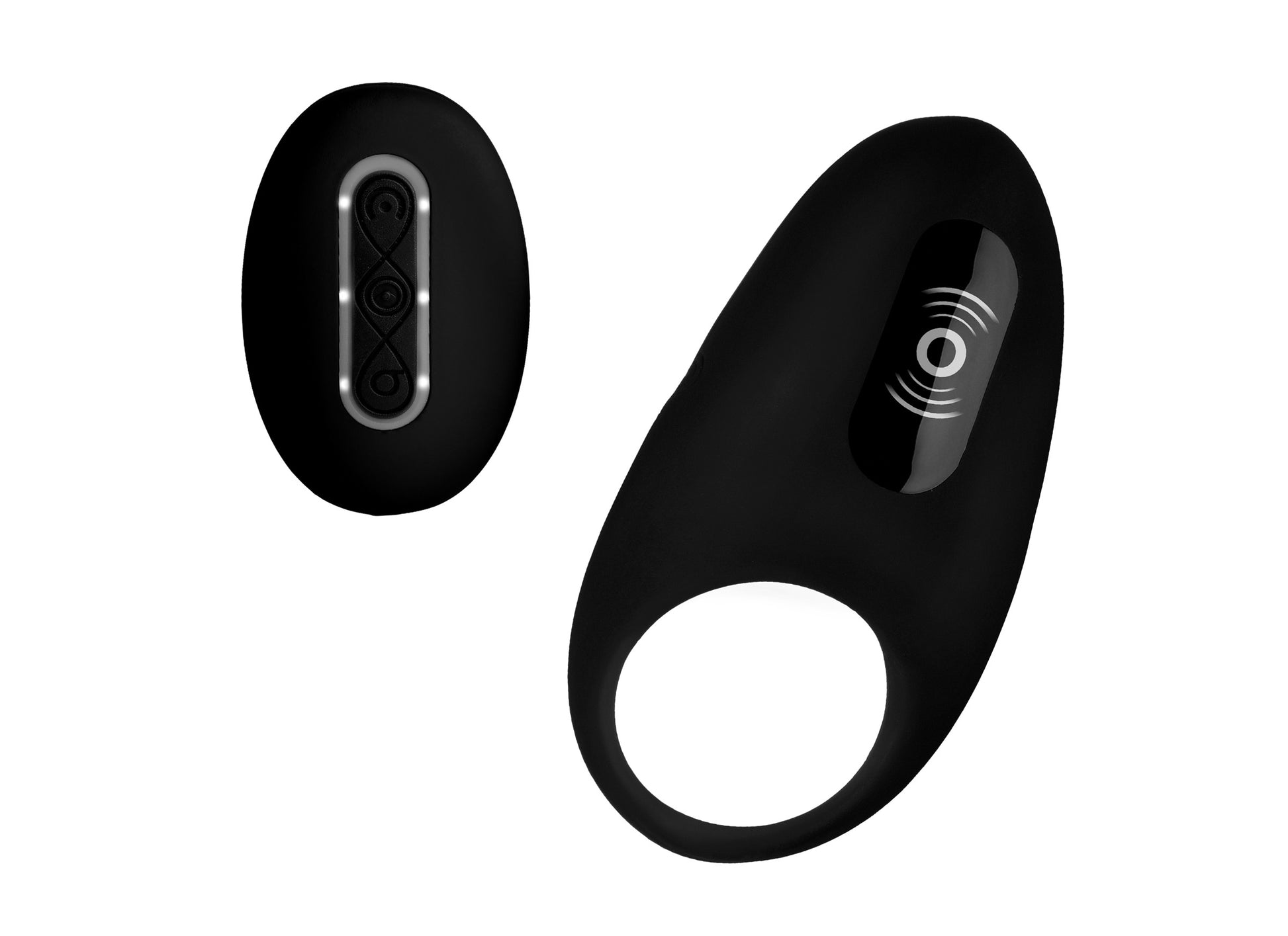 Silicone Vibrating Cock Ring with Remote Control - UABDSM