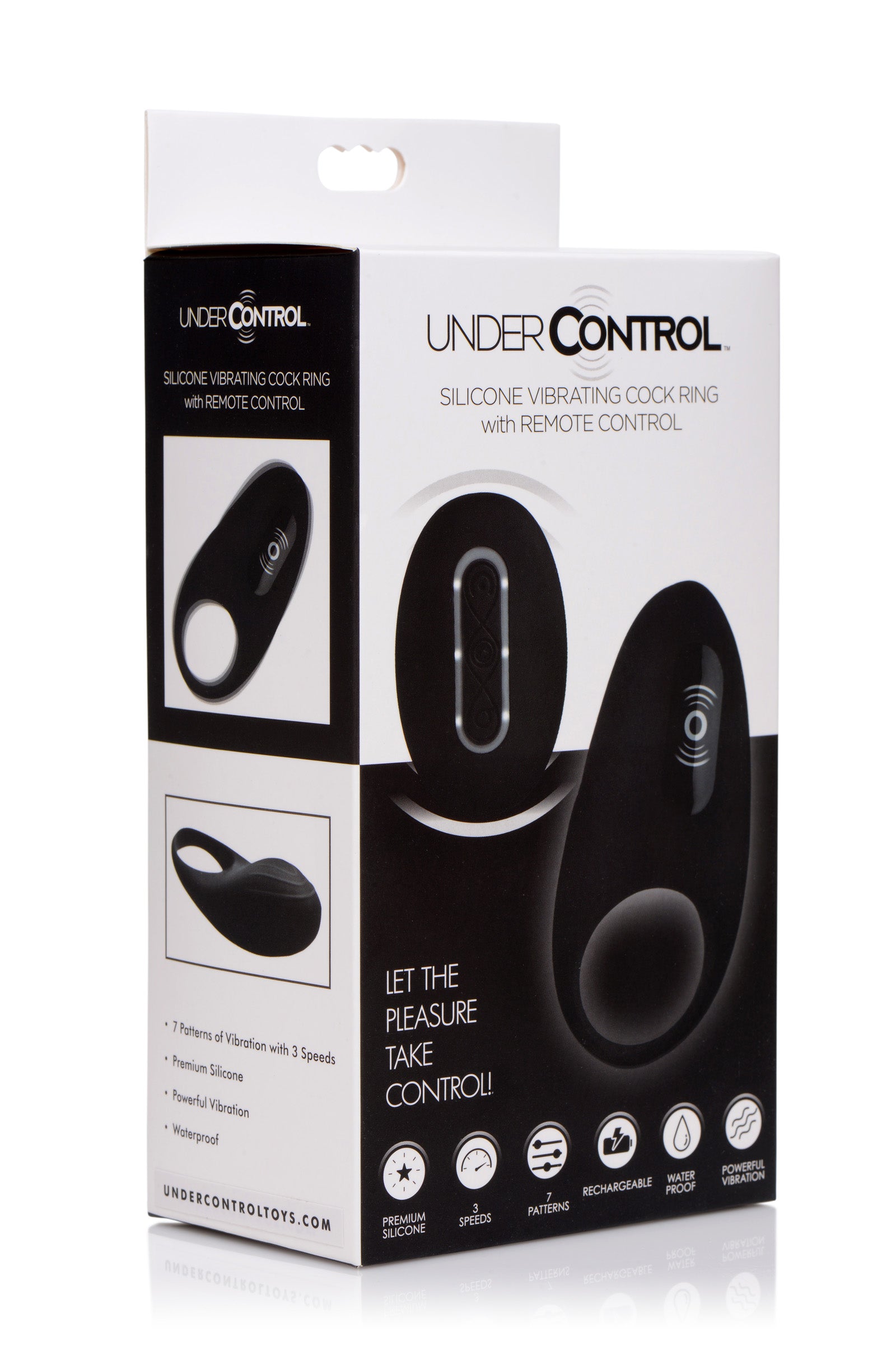 Silicone Vibrating Cock Ring with Remote Control - UABDSM
