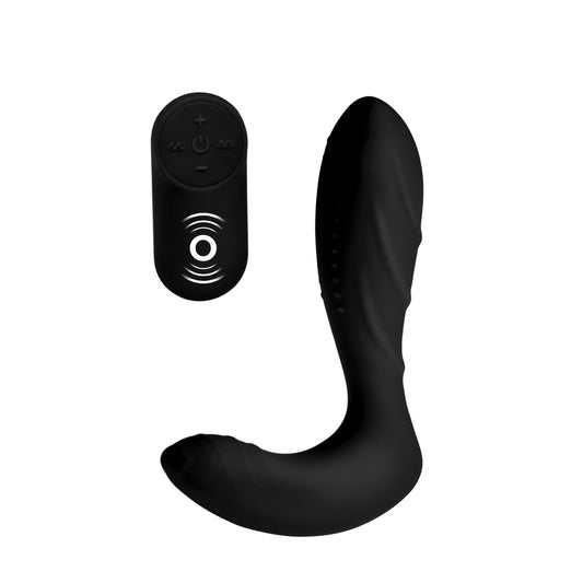 Textured Silicone Prostate Vibrator with Remote Control - UABDSM
