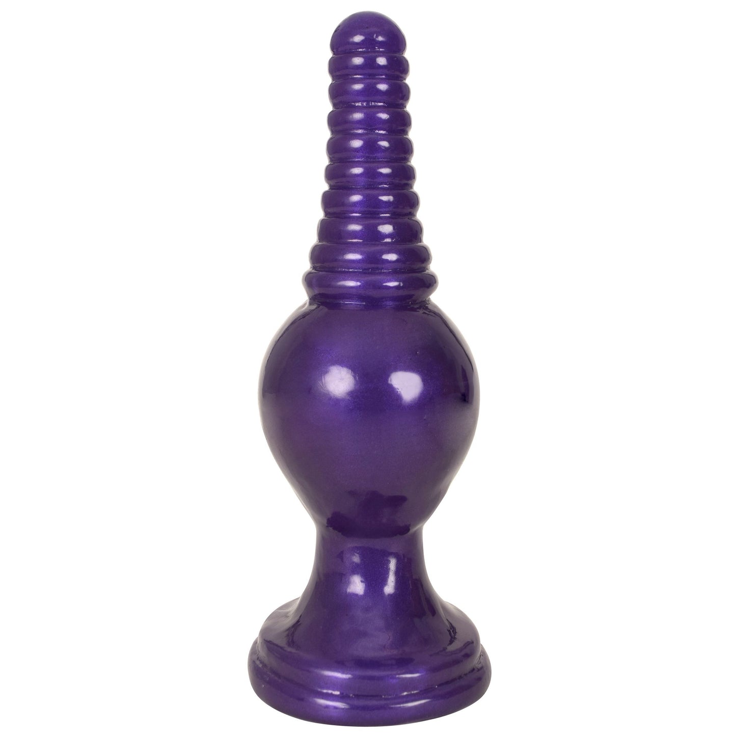 The King Ribbed Tip Anal Plug – Purple - UABDSM
