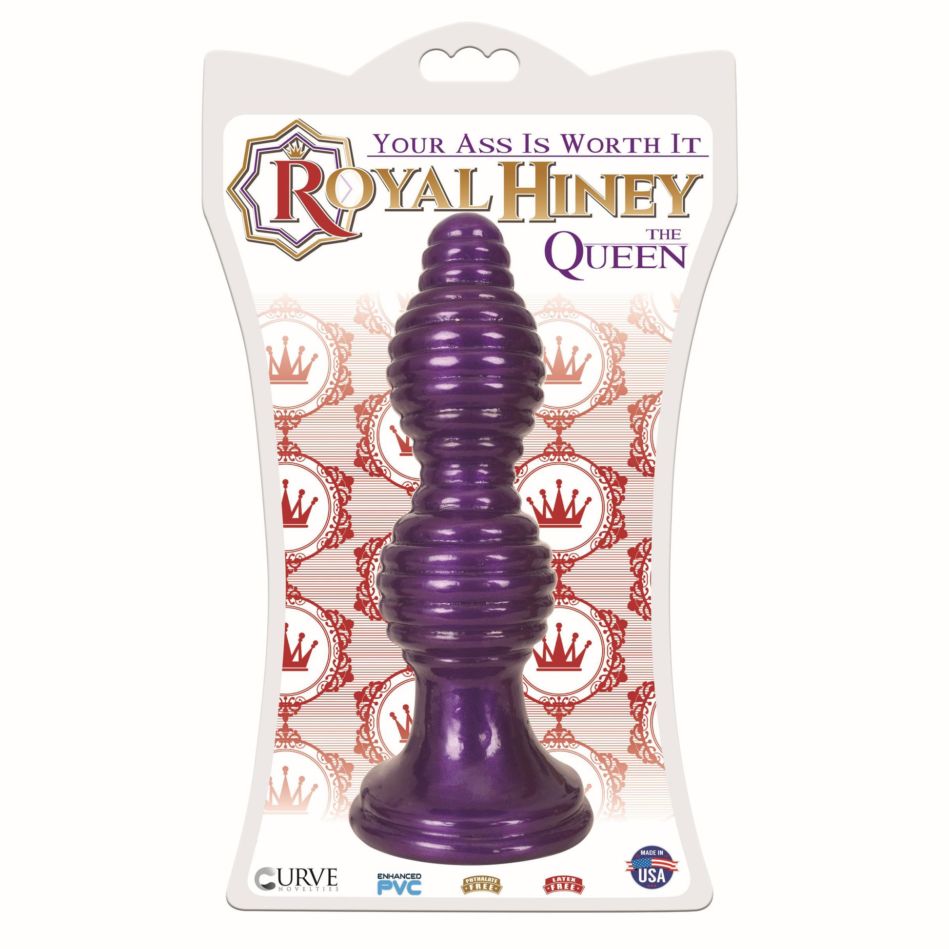 The Queen Ribbed Anal Plug – Purple - UABDSM