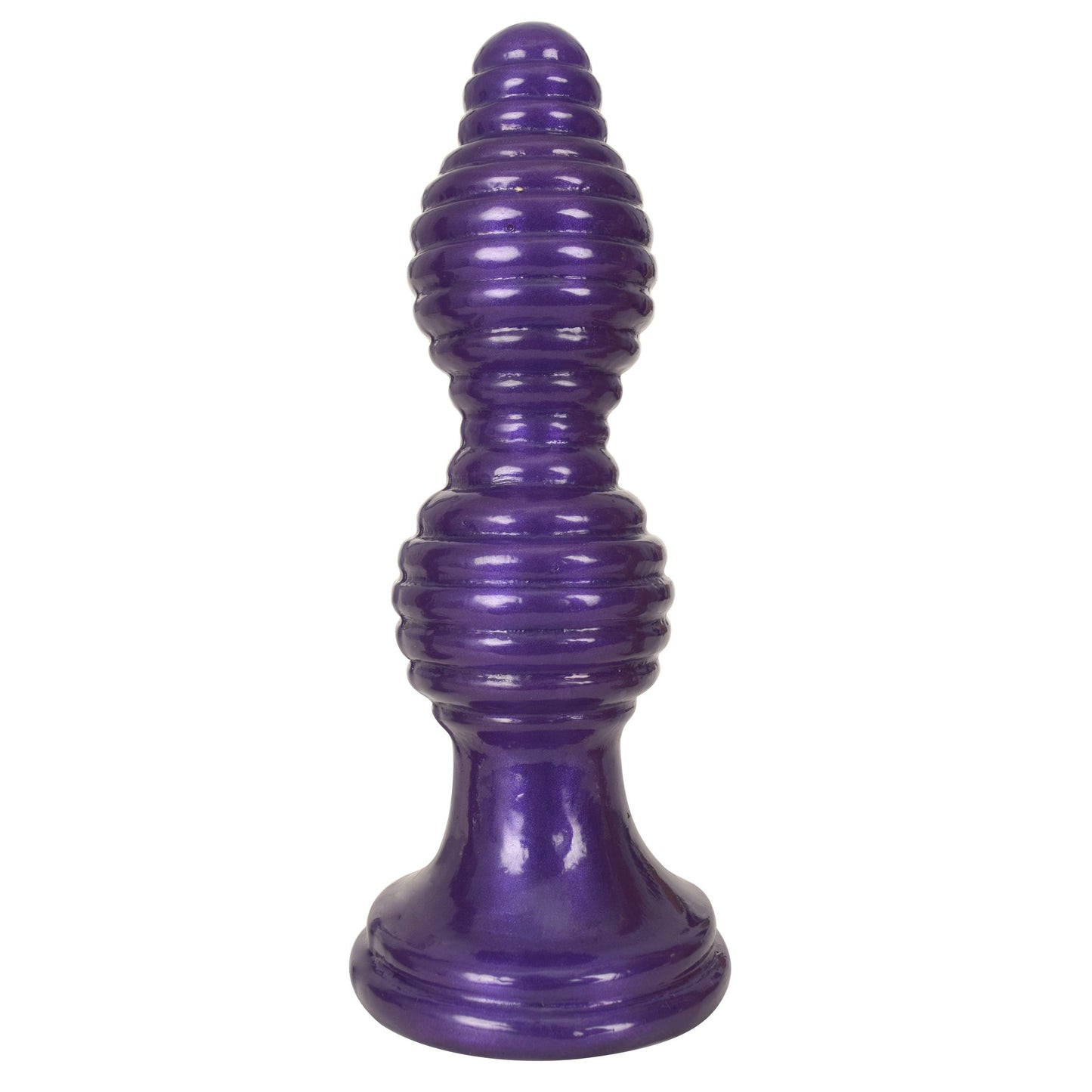 The Queen Ribbed Anal Plug – Purple - UABDSM