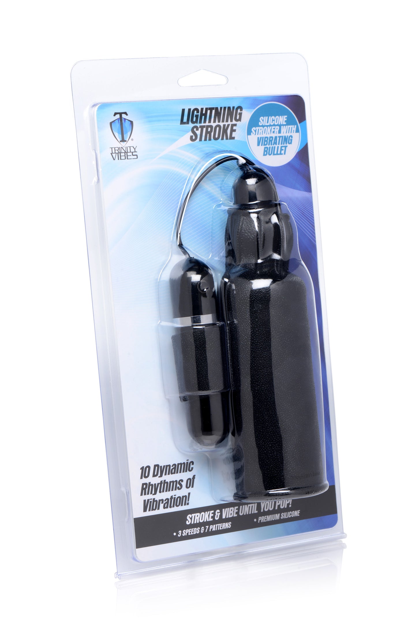 Lightning Stroke Silicone Stroker With Vibrating Bullet - UABDSM