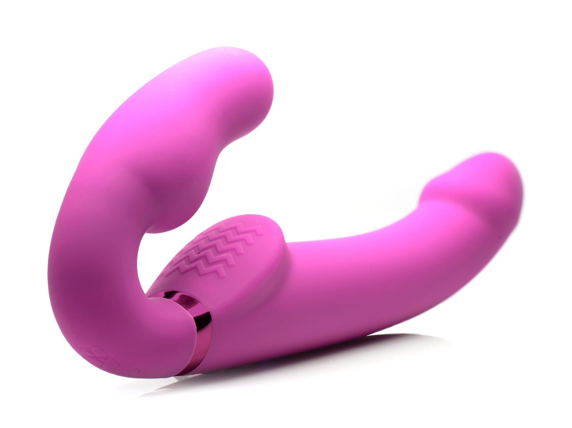 Worlds First Remote Control Inflatable Vibrating Silicone Ergo Fit Strapless Strap-On - UABDSM